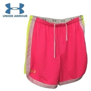 Under Armour Retro Neon Athletic Track Shorts Colour Block Y2K NWT